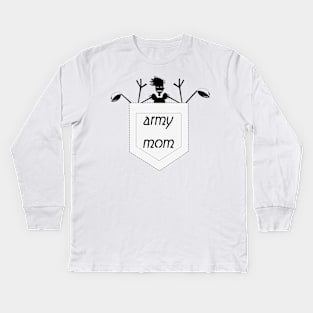 army mom Kids Long Sleeve T-Shirt